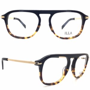 black and tortoise shell plastic aviator eyeglasses